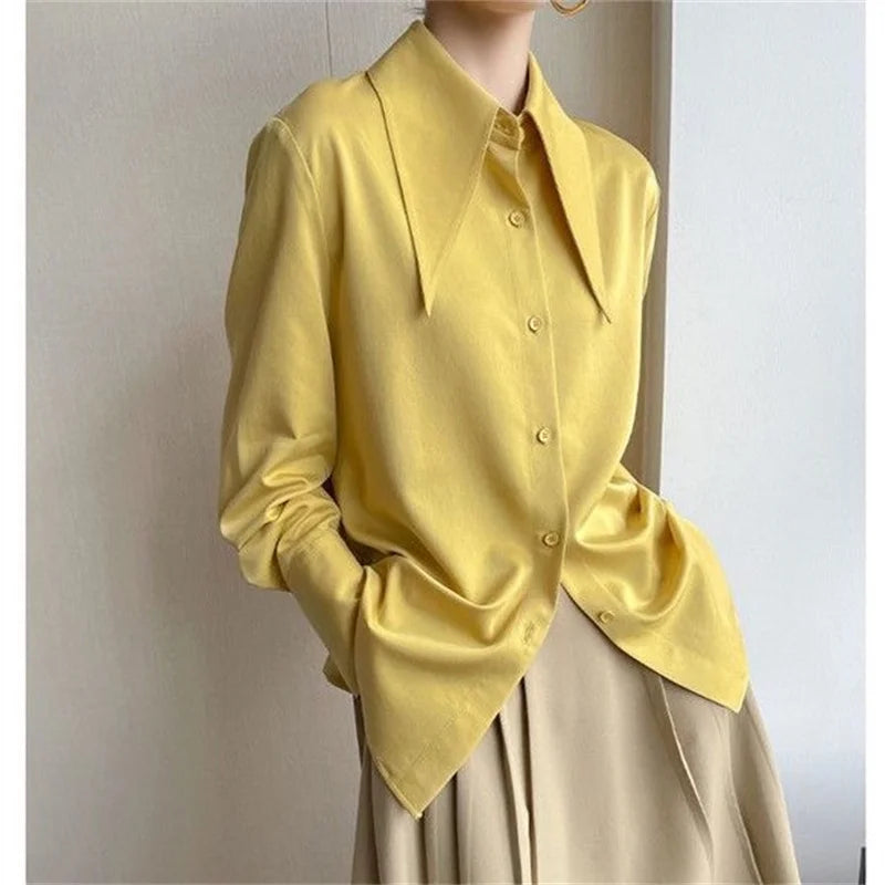 Frau Frühling Herbst Stil Blusen Shirts Dame Casual Langarm Peter Pan Kragen Blusas Tops DF4848