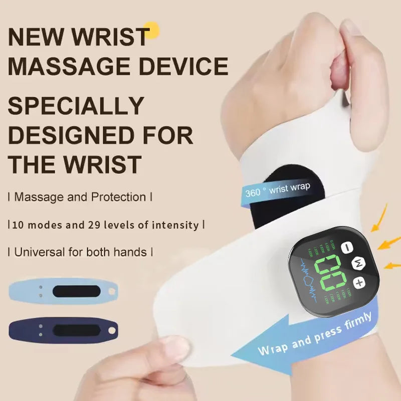 Elektrisches kabelloses Handgelenk-Massagegerät, Vibration lindert Tenosynovitis, Massagegerät, Handgelenkstütze, Unterstützung für Karpaltunnel-Ermüdungsentlastung