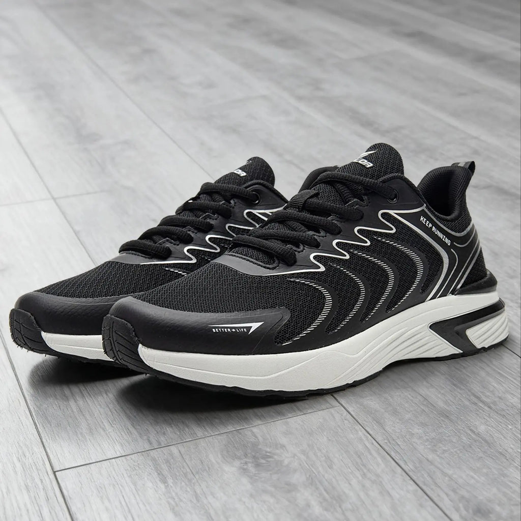 Baasploa Herren-Laufschuhe, lässig, leicht, atmungsaktiv, aus Mesh, für den Außenbereich, rutschfest, verschleißfest, Sportschuhe