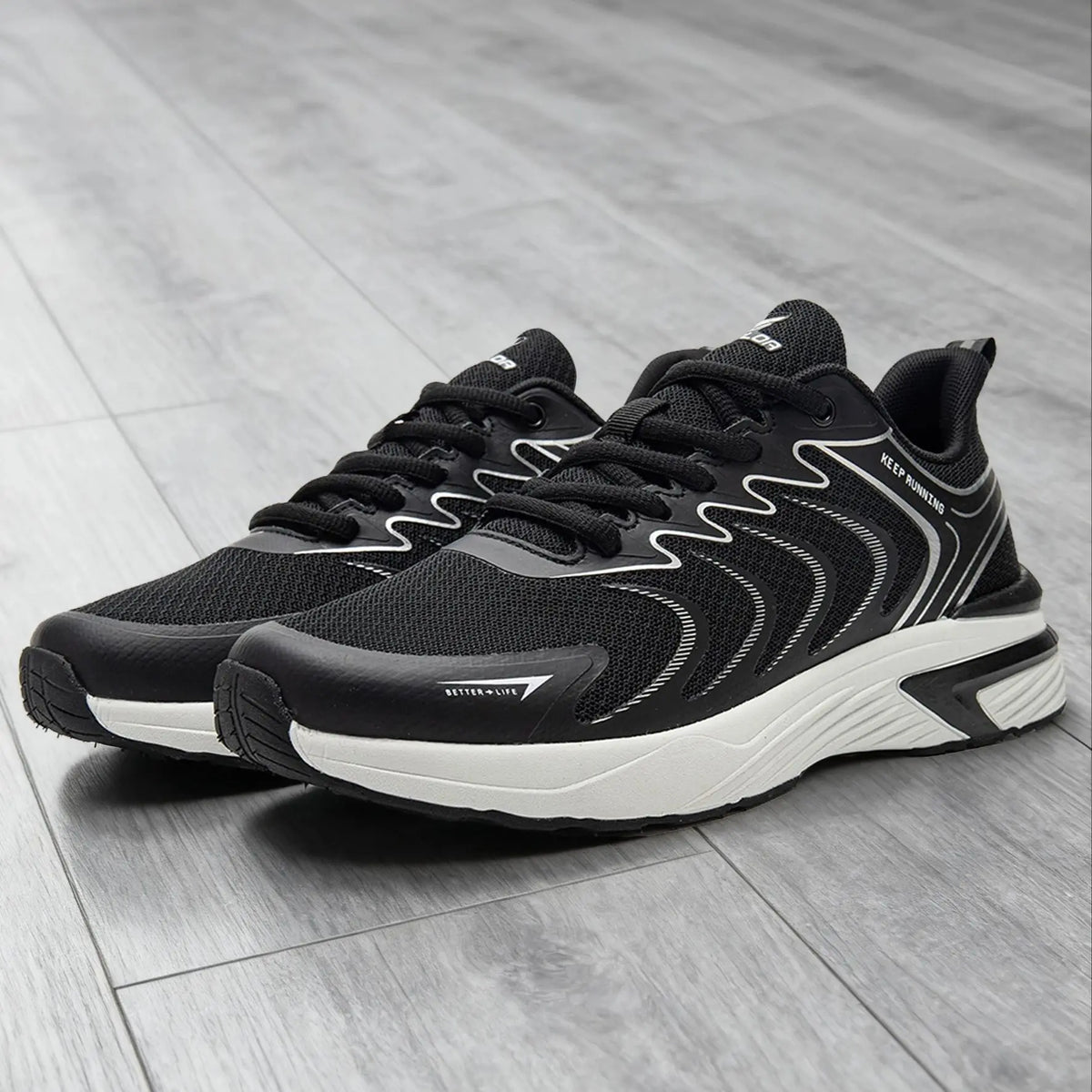 Baasploa Herren-Laufschuhe, lässig, leicht, atmungsaktiv, aus Mesh, für den Außenbereich, rutschfest, verschleißfest, Sportschuhe