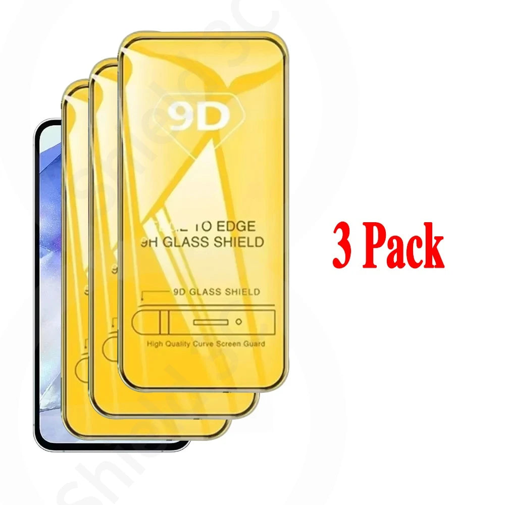 1-5PCS 9D Schutzglas für Samsung A57 A56 A55 A54 A37 A36 A35 A17 A16 A15 A53 A52 A35 A14 A13 Kratzfester Displayschutz