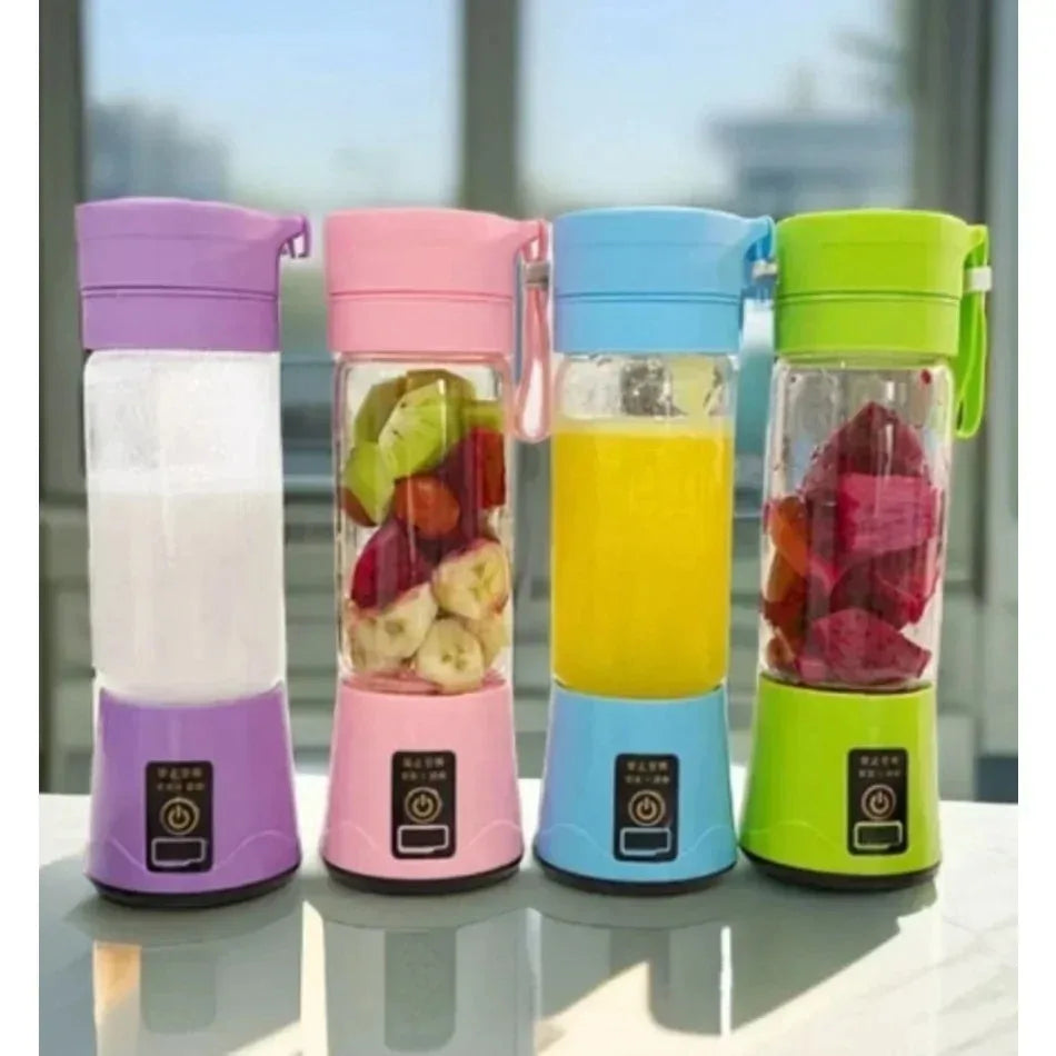Tragbarer Mini-380-ml-Mixer für Shakes und Smoothies, wiederaufladbarer USB-Reise-Obst-Entsafter-Becher, Hand-Obstmixer, Entsafter-Becher