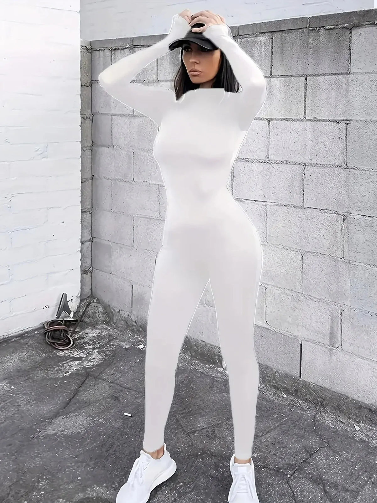 2024 frühling Frauen Sexy Overall Streetwear Langarm Bodycon Feste Sport Fitness Overalls Romper Overalls Für Frauen Körper Anzug