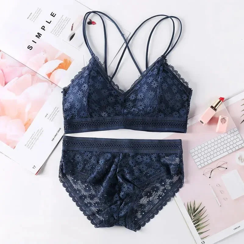 Frauen Dessous Push-up-Bh Unterwäsche Set Sexy Spitze Dessous Set Weibliche Unterwäsche Set Spitze Bh Höschen Nahtlose Unterwäsche frauen