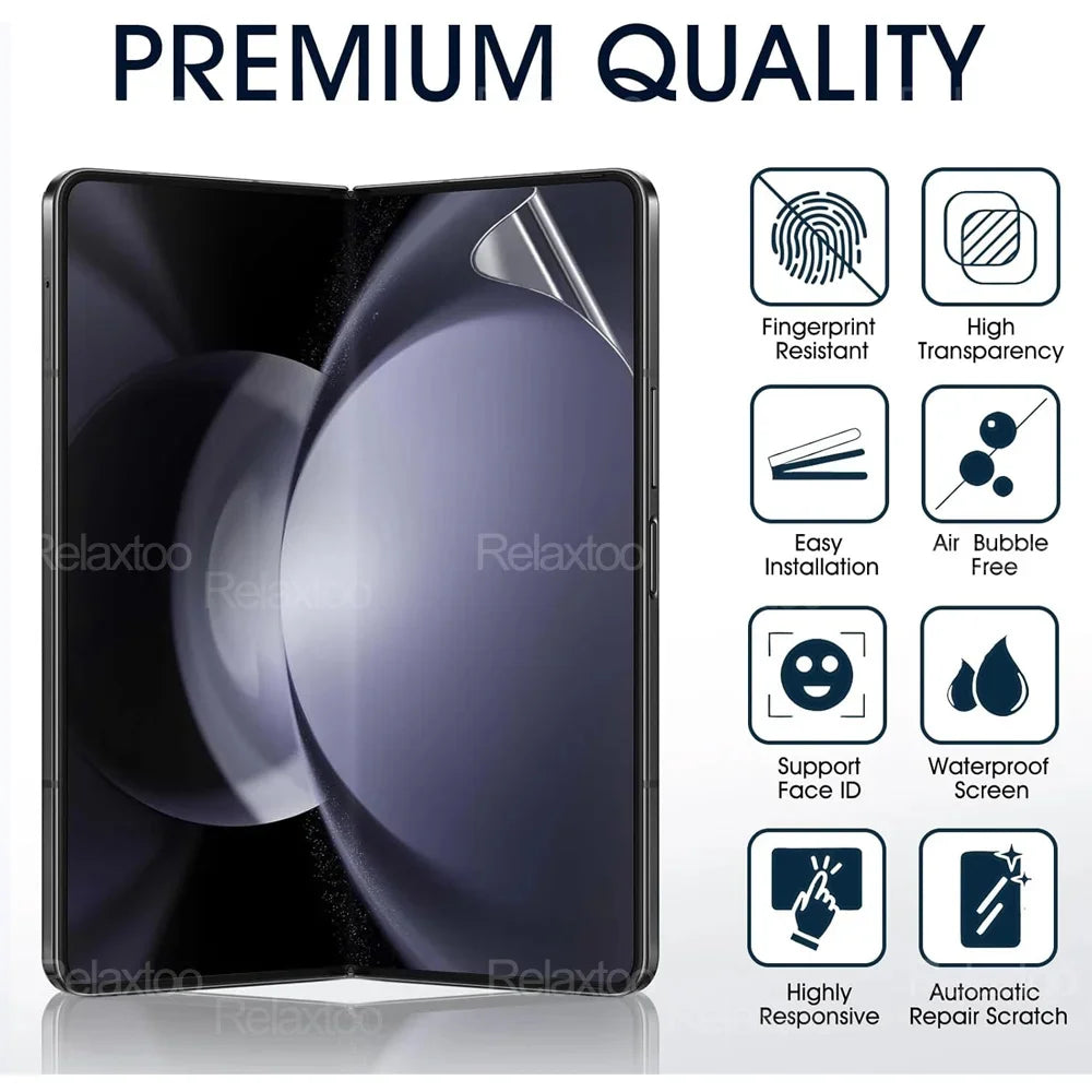 4-1 Stück Soft Clear Front Hydrogel Film Innerer Displayschutz für Samsung Galaxy Z Fold7 ZFold 7 Fold 7 ZFold7 5G 2025 Nicht Glas