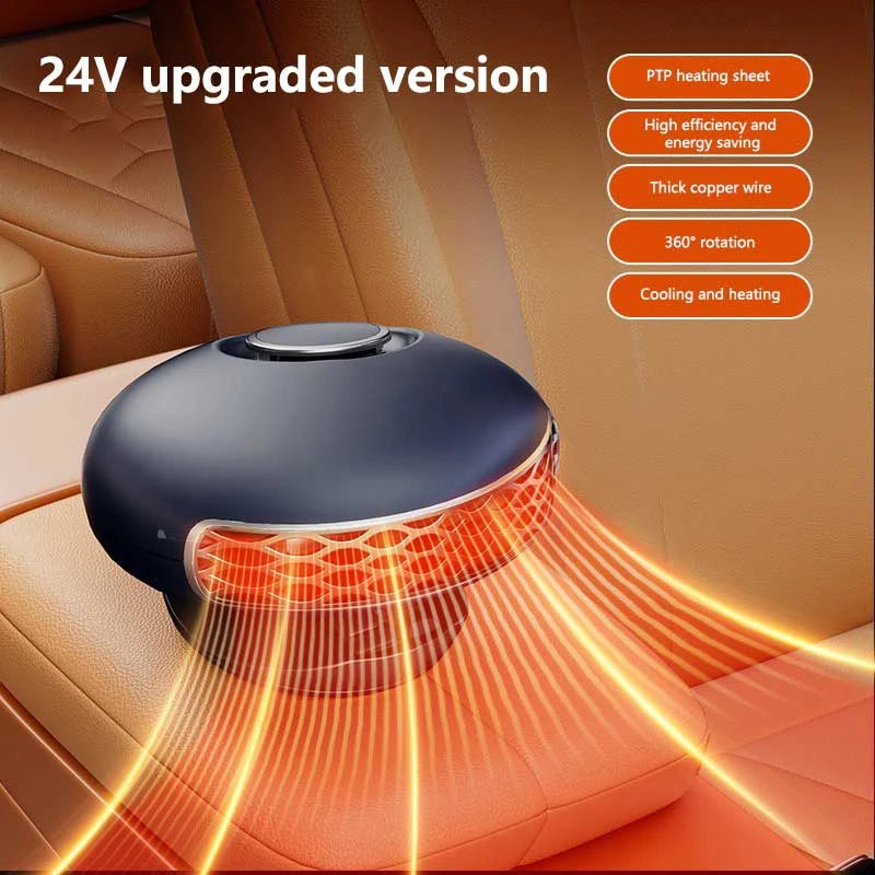 12V/24V Auto-Heizung Heizen und Kühlen Dual-Funktion Niedriger Stromverbrauch 360 ° Rotations-Entfroster Entnebelungsgerät Schnellheizung Faltbarer Ständer 2026