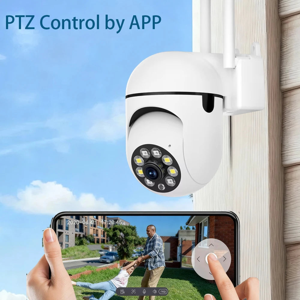 Cam720 APP 5MP PTZ IP-Kamera Intelligente Außen-Überwachungskamera WLAN CCTV mit Farbnachtsicht Drahtlose HD 2-Wege-Audio-Kommunikation