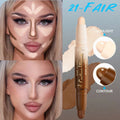 Dual-Ended Bronzer Contour Stick 2 in 1 Smooth Cream Nose Shadow Concealer Pen V Face Brighten Highlight Face Shaping Makeup