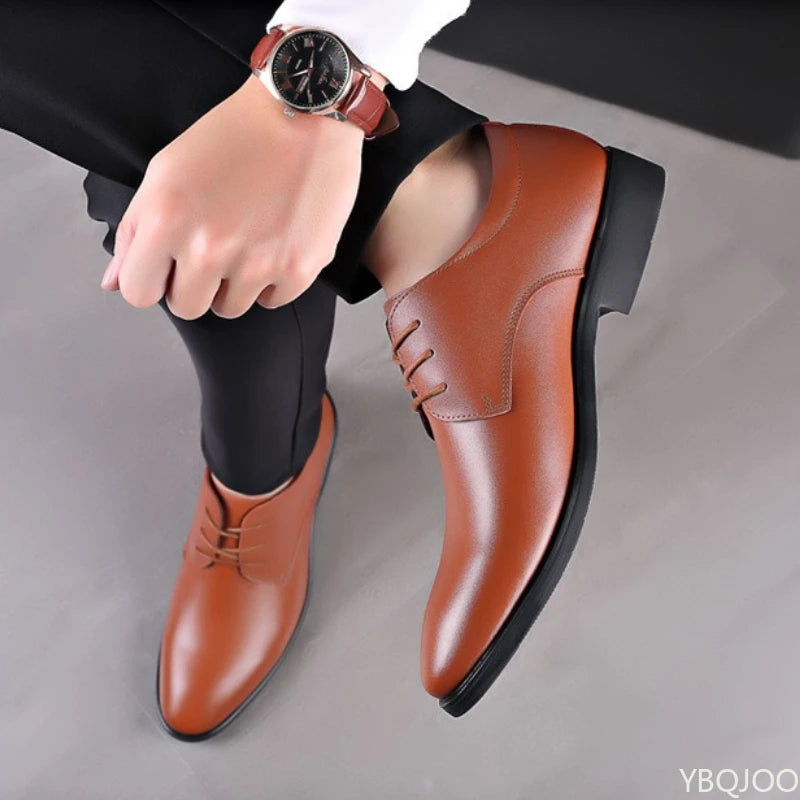Große modische Herren-Büro-formelle Schuhe, niedrig geschnitten, täglich, bequem, spitze, multifunktionale Herren-Hochzeits-Herrenschuhe