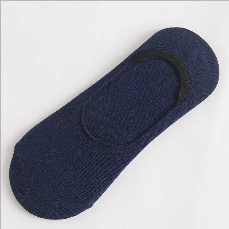 5Pairs Männer Boot Baumwolle Socken Sommer Herbst Nicht-slip Silikon Unsichtbare Atmungsaktive Socken Männliche Söckchen Hausschuhe Sport socken