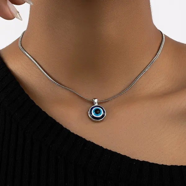 Blaue Zirkon Glück Bösen blick Anhänger Halskette für Frauen Fatima Hand Türkische Auge Schlüsselbein Ketten Weibliche Halsband Hochzeit Schmuck Geschenk