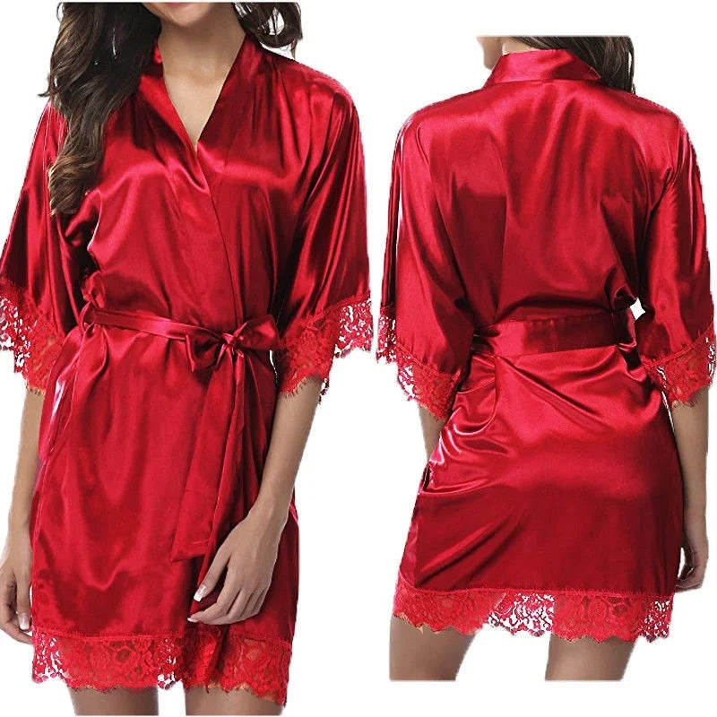 Einteiliges Set Damen-Bademäntel, große Pyjamas, Bademäntel, große, lockere und hochelastische Bademäntel und Nachthemden