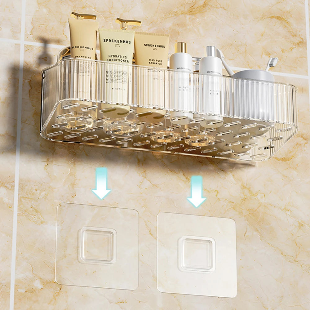 Badezimmer-Aufbewahrungsregal, Wandmontage, Toilette, Waschraum, Waschraum, Waschbecken, Wandorganisation, Aufbewahrungskorb