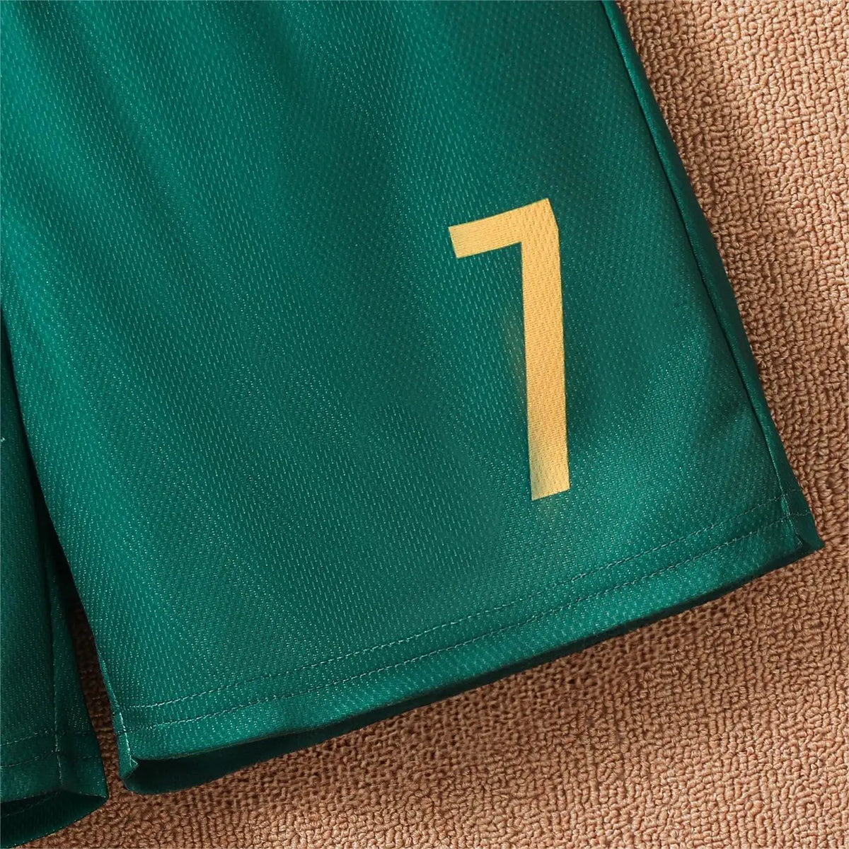 2024 Jugend und Kinder, rote und grüne Spleißfarbe Nr. 7Legende schnell trocknendes Sport-Fußballanzug-Set