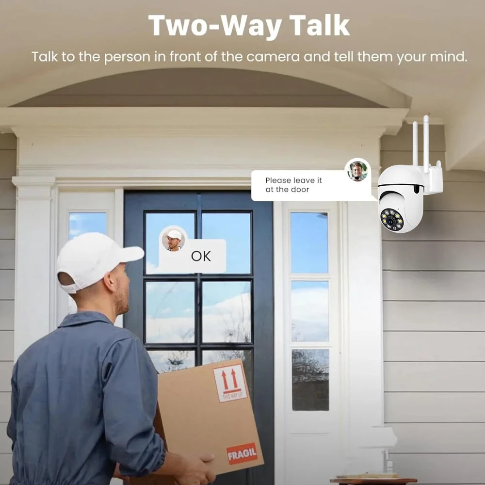 Cam720 APP 5MP PTZ IP-Kamera Intelligente Außen-Überwachungskamera WLAN CCTV mit Farbnachtsicht Drahtlose HD 2-Wege-Audio-Kommunikation