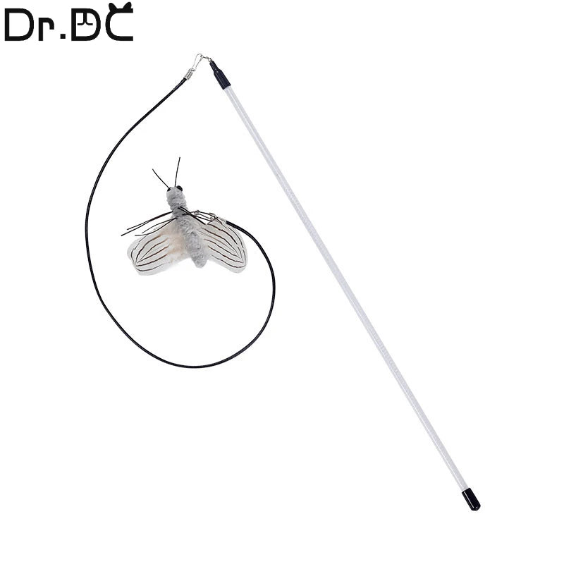 Dr.DC Taquin Chatholdtton tête mit O. Sans Filholdtton Libellule Plume Chat Fournitures Interaktive Amusing Chat Jouet Accessoires