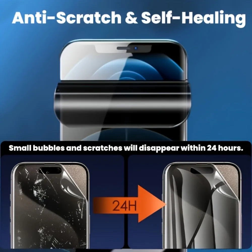 5er-Pack Vollflächiger Anti-Spy Hydrogel-Schutzfilm für iPhone 17 16 15 14 Pro Max Air 13 12 11 Pro 16 15 Plus Kratzfester Displayschutz