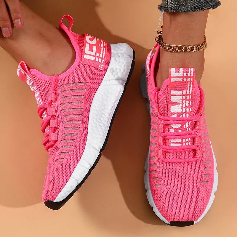 Damen-Wanderschuhe, bequeme Korrektur, atmungsaktives Mesh, modisches Design, geeignete Langstrecken-Walking-Trainingsschuhe