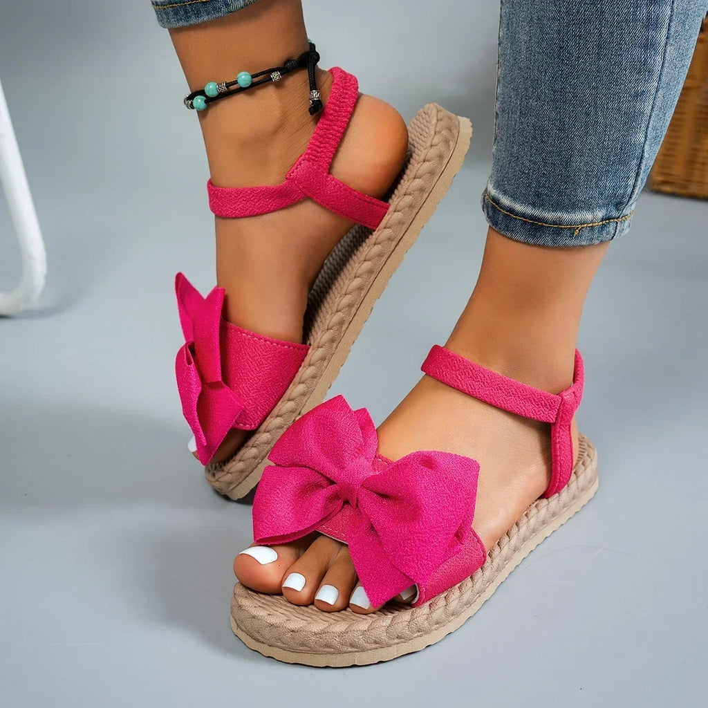 Damen-Anti-Rutsch-Trend-Sandalen, 2025, neue Sommer-leichte Sandalen, Mode, Strand, lässige Hausschuhe, Outdoor, Fliege, flache Schuhe für Zuhause