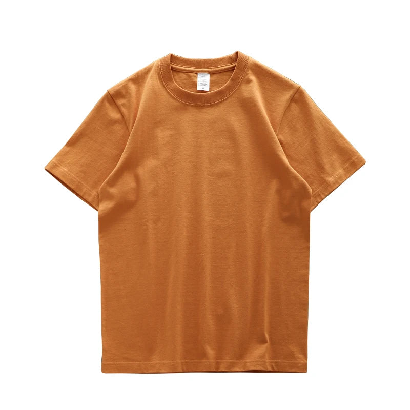 Dukeen 280gsm übergroße schwere T-Shirt für Männer Sommer Kurzarm T-Shirt Baumwolle einfarbig Top lässig T-Shirts ein Stück
