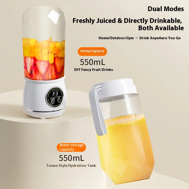 Elektrischer Entsafter, USB-Aufladbarer Digitaler Mixer, Tragbarer Entsafter, Geeignet für Smoothies, Milchshakes und Fruchtsäfte