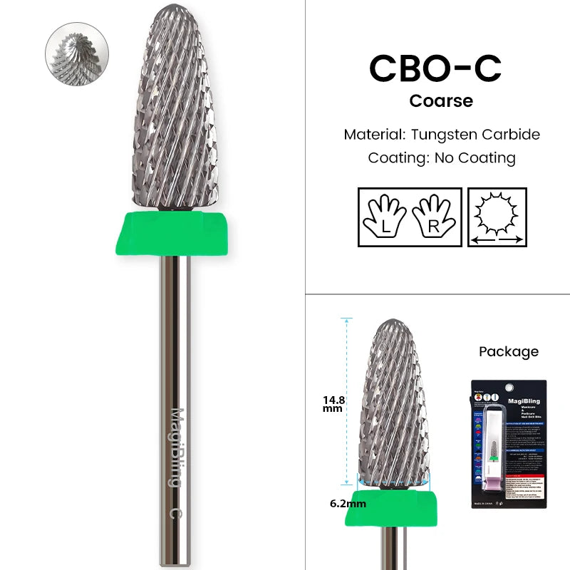 Nagel Bohrer Bits Hartmetall Große Kegel Elektrische Fräser Gel Polish Remover Schleifen Werkzeuge DIY Zubehör Liefert