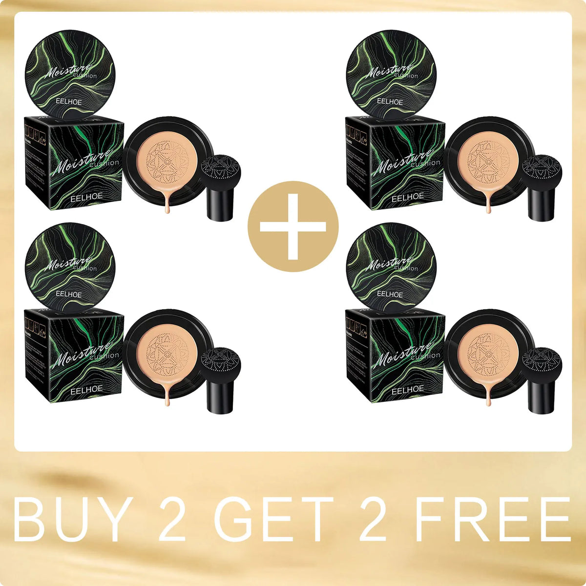 EELHOE Pilz Luftkissen CC Creme Pilzkopf Wasserdicht Erhellen Basis Make-Up Kosmetik Professionelle Concealing Foundation