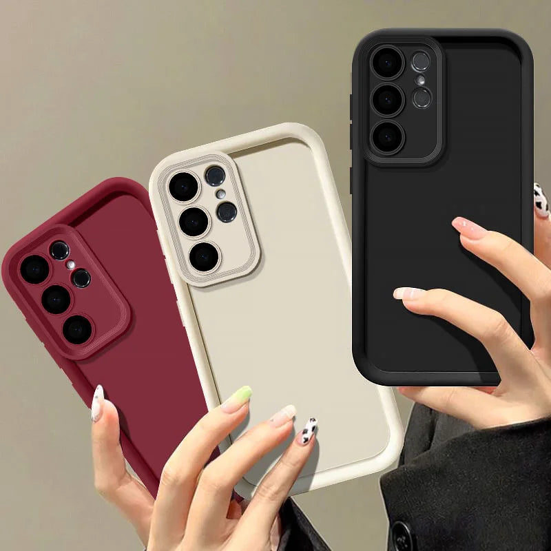 Stoßfeste Handyhülle für Samsung Galaxy S26 S25 S24 S23 S22 S21 Ultra Plus Silikonhüllen für Samsung S24 S23 S21 S20 FE Cover