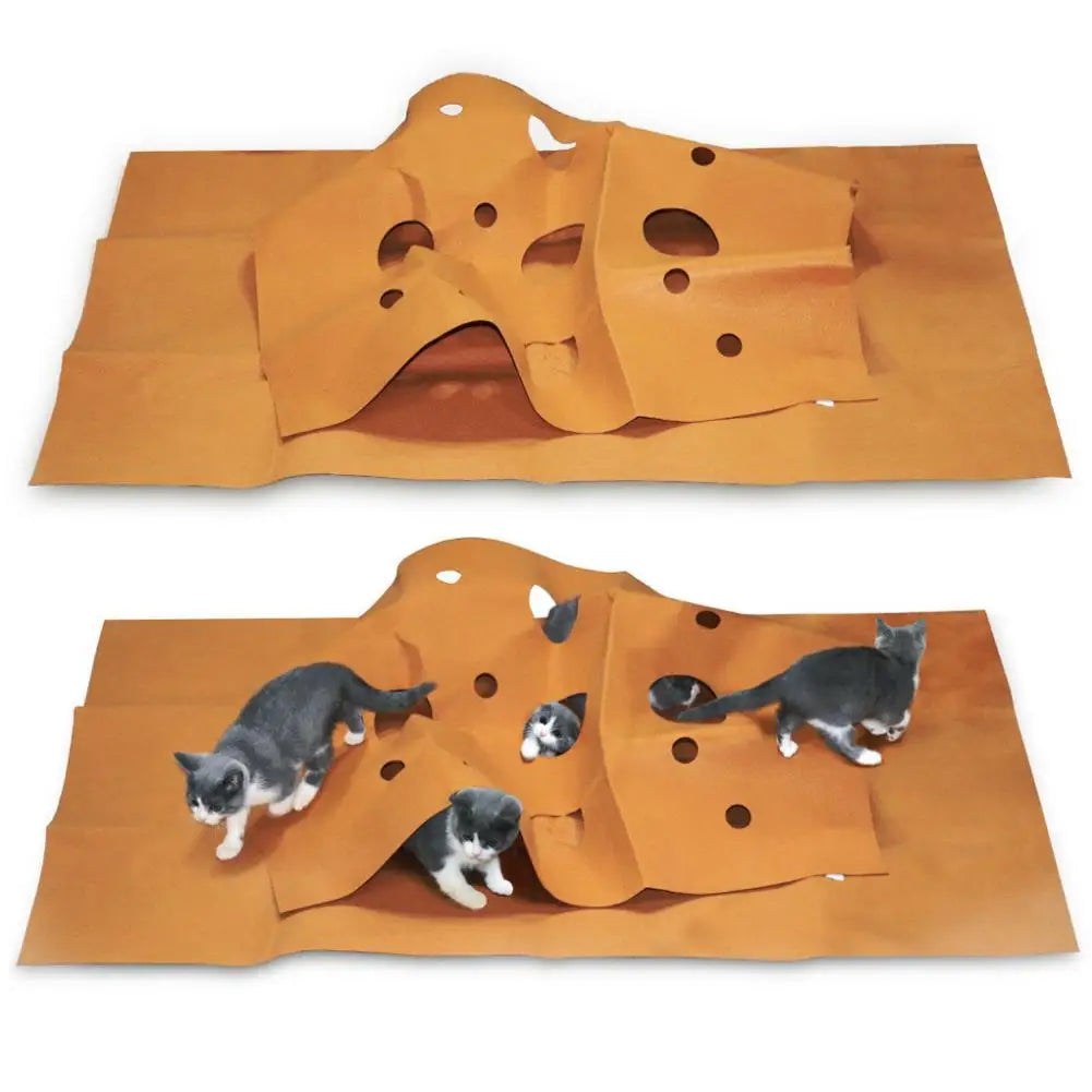 120*90 cm Pet Liefert Faltbare Katze Spiel Decke Tunnel Haustier Spielen Matte Agility Training Pad Katze Spielzeug kauen Matte Graben Katze Liefert
