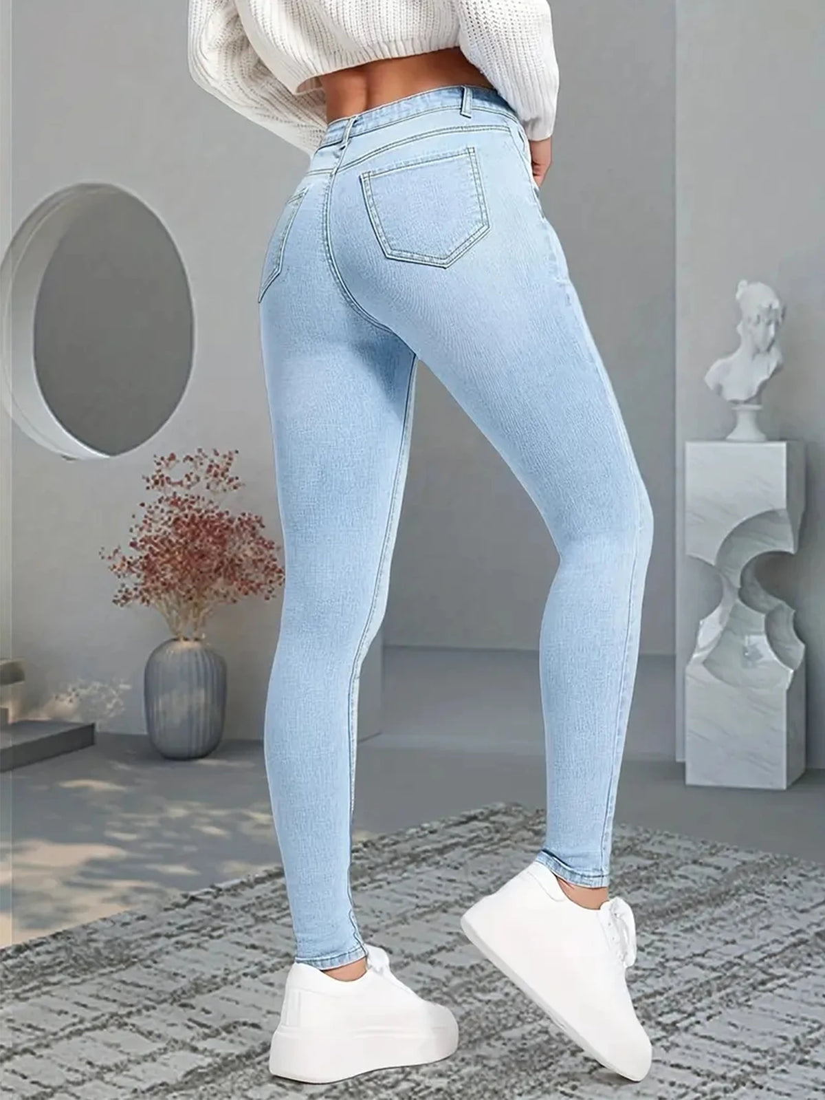 Frühling Sommer Skinny Jeans Damen Stretch Slim Pencil Jeans Damen Mädchen Leggings Gerade Bein Denim Hosen Sexy Lange Hosen