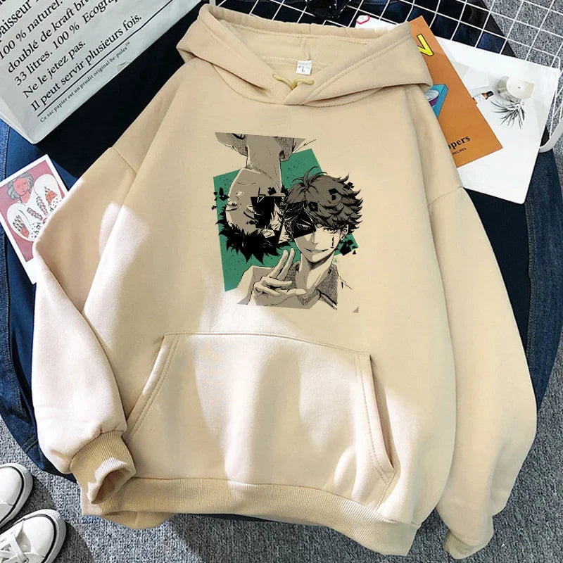 90er Jahre japanische Anime Haikyuu Hoodies Frauen lustige Karasuno Fly High Grafik Streetwear Winter warme Mode männliche Sweatshirts Unisex