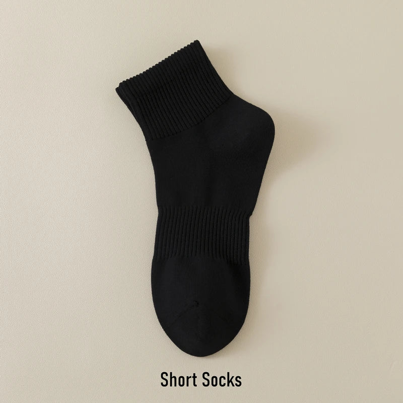 1 Paar Herren-Röhrensocken aus 100 % Baumwolle, 4 Größen, Schwarz, Weiß, klassisch, atmungsaktiv, Absorption, Damen, Sport, Boot, kurze Socken, vier Jahreszeiten