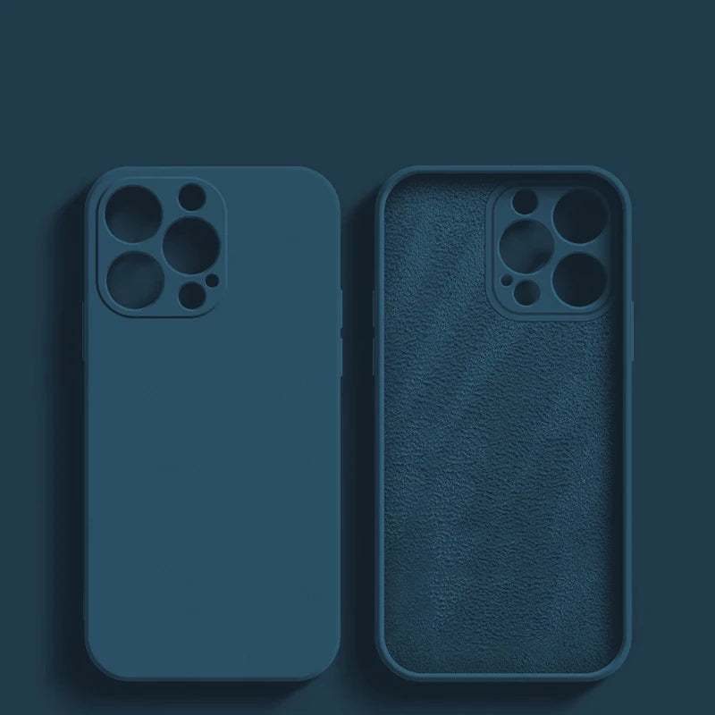 Weiche Luxus-Handyhüllen für iPhone 17, 16, 15, 14, 13, 12, 11 Pro Max 17, Air 8, 7 Plus, XS Max, offizielle stoßfeste Abdeckung aus flüssigem Silikon