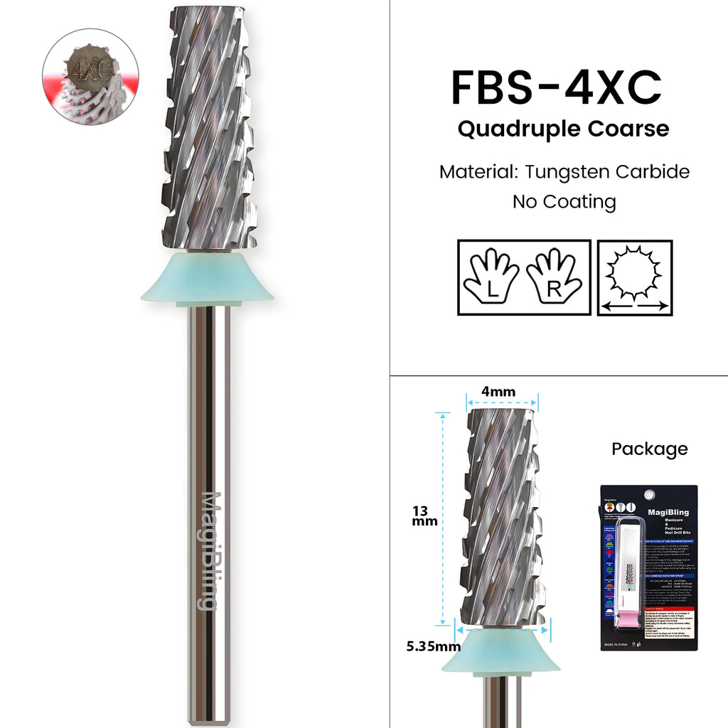 MagiBling Hartmetall Nagel Bohrer Bits Kreuz Cut Konische Barrel Rechts Links Hand Acryl Cutter Gel Entfernung Maniküre Werkzeug 3/32'' 16mm