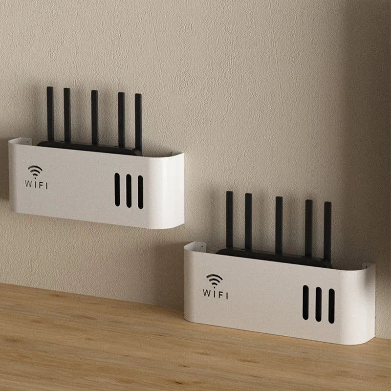 An der Wand montiertes kabelloses WIFI-Router-Regal aus ABS-Kunststoff, Aufbewahrungsbox, Router-Rack, Kabel-Stromhalterung, Organizer-Box für Wohnzimmer