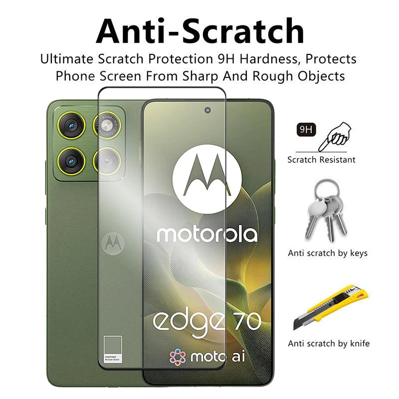 6in1 Für Motorola Rand 70 Glas Für Moto Rand 70 Gehärtetem Glas 2,5 D Volle Abdeckung Kleber Screen Protector Für motorola Rand 70 Film