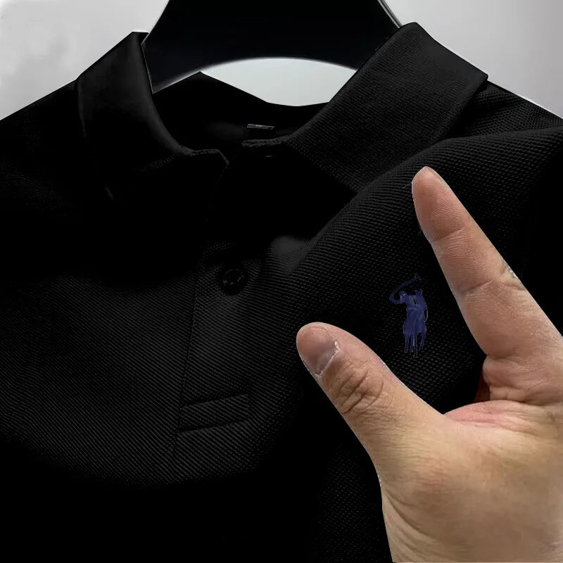Hochwertiges Marken-Poloshirt für Herren mit Kurzarm, Pony-Logo, Sommer-Leichtgewicht, Atmungsaktives T-Shirt, Neue Mode Paul Top Herrenhemden
