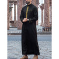Neue Muslimische Traditionelle männer Robe Multi farbige Elegante Ethnische Stickerei männer Robe Einfache Casual Lose Robe