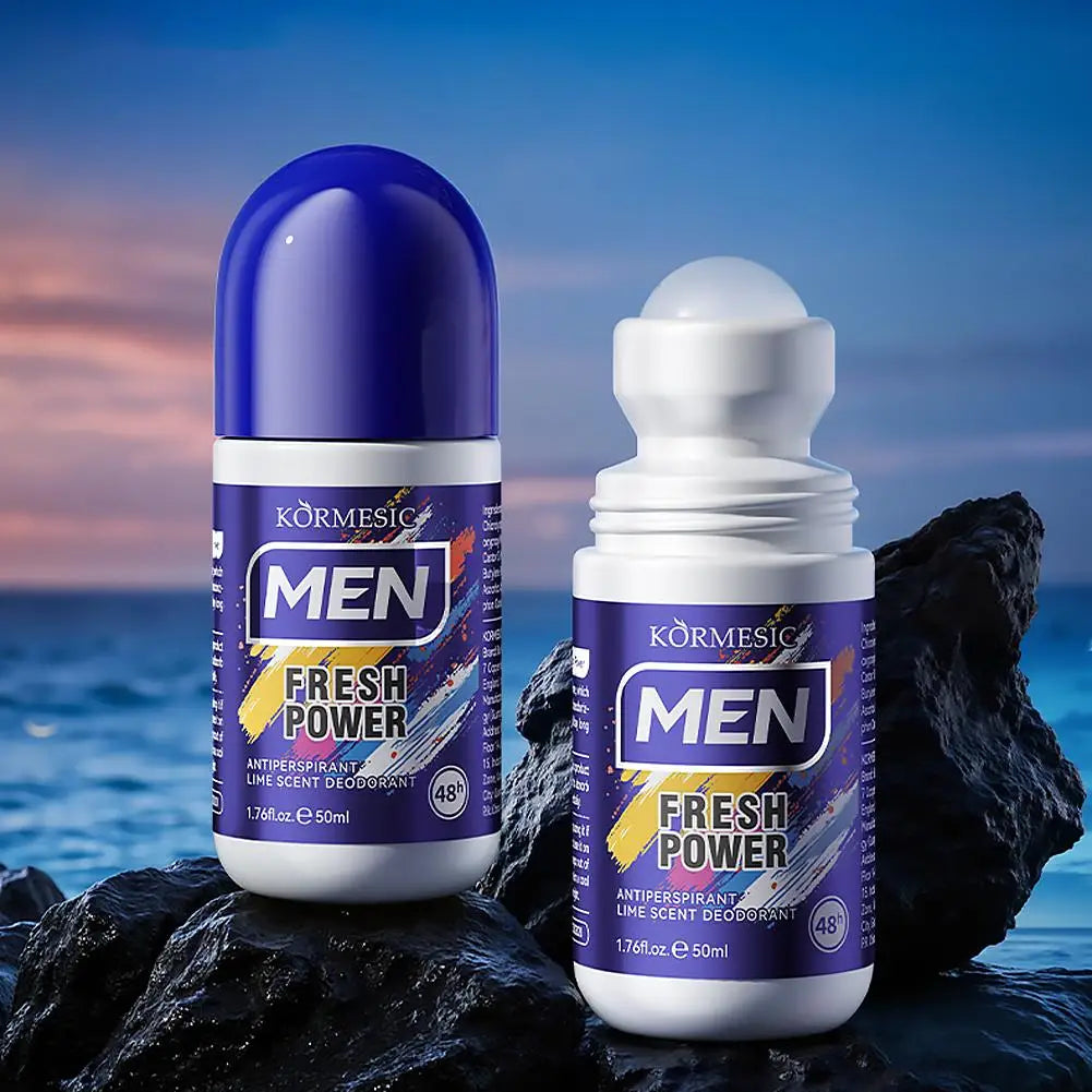 Herren Roll-on Deodorant Antitranspirant 48H Langanhaltender Frischer Limettenduft Schweißschutz Körperduft Geruchskontrolle