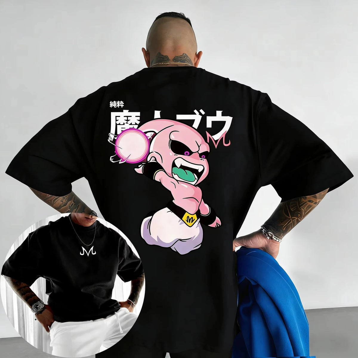 2026 Neues Dragon Ball Anime Baumwoll-T-Shirt Sommer Neu Majin Buu Bedrucktes Street Hip Hop Freizeit Kurzarm-Oberteil für Herren und Damen