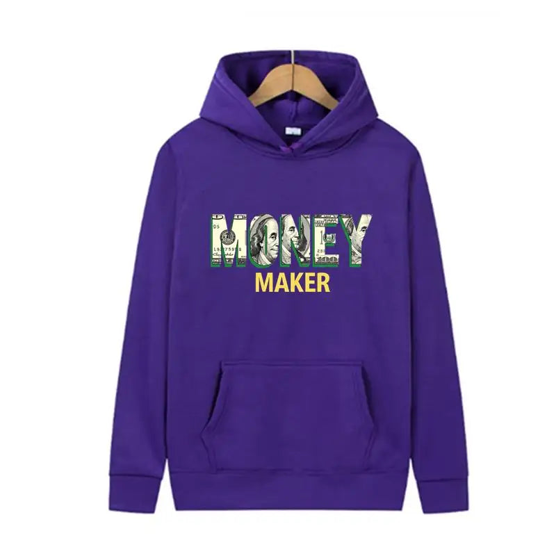 Männlicher Kapuzenpullover, modische Hip-Hop-Kleidung, Straße, Allgleiches, Taschenpullover, Gelddruck, Herren-Kapuzenpullover, Frühling und Herbst, tägliches Spiel und Tragen