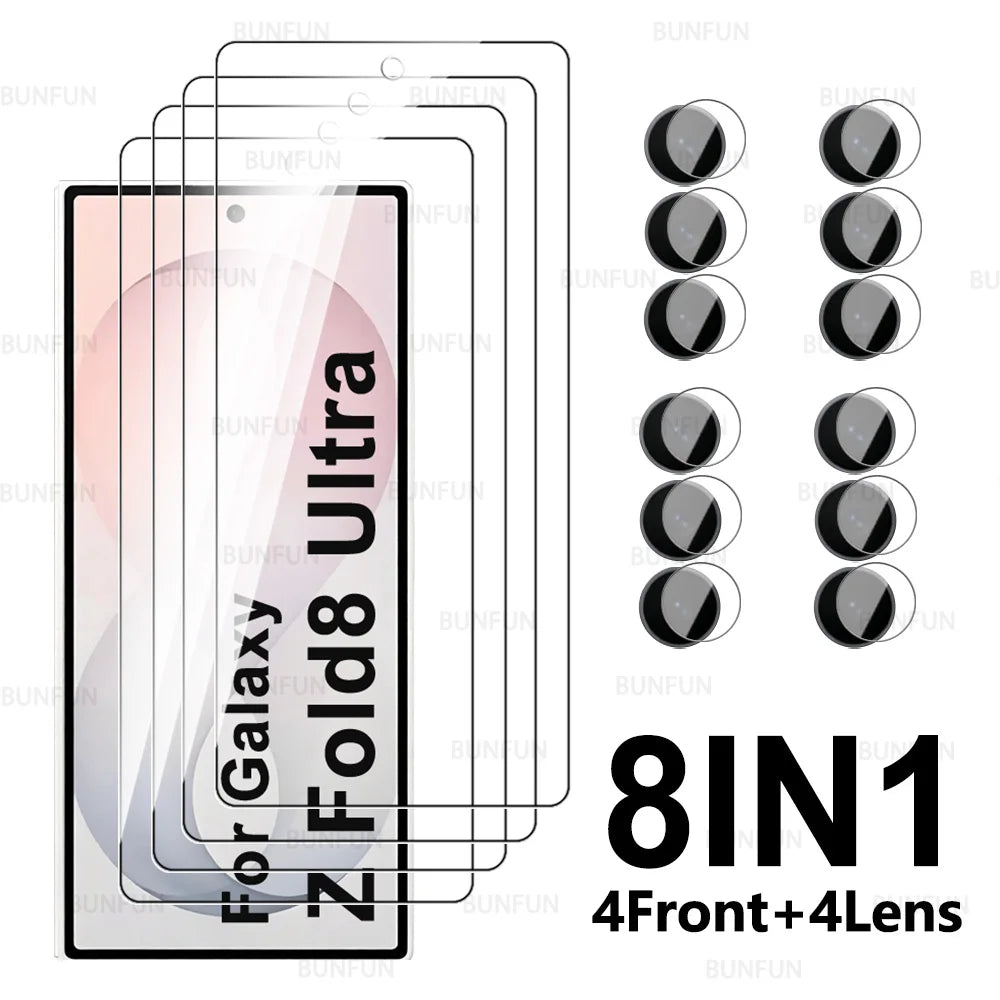 8in1 Displayschutzfolie Außenglas für Samsung Galaxy Z Fold8 Ultra 5G Kamerafolie Gehärtetes Glas ZFold8 Fold 8 Ultra ZFold8Ultra