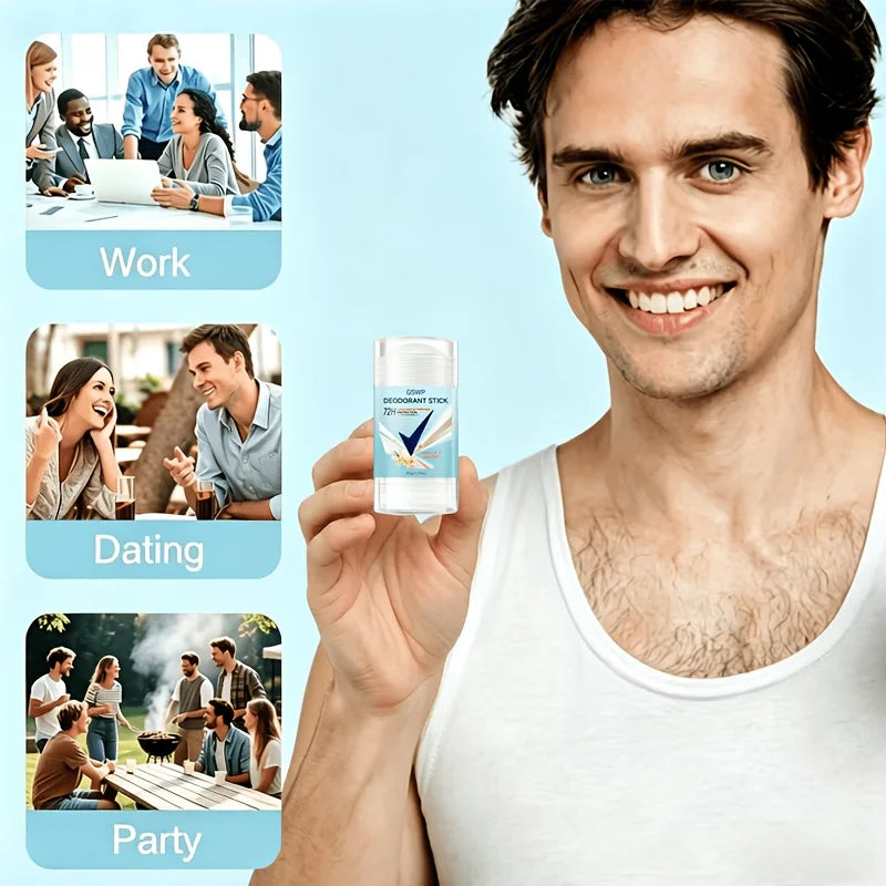GSWP Vanille & Jasmin Deodorant Stick, 72-Stunden Langanhaltende Frische, Geeignet für den Ganzen Körper. 40g/80g