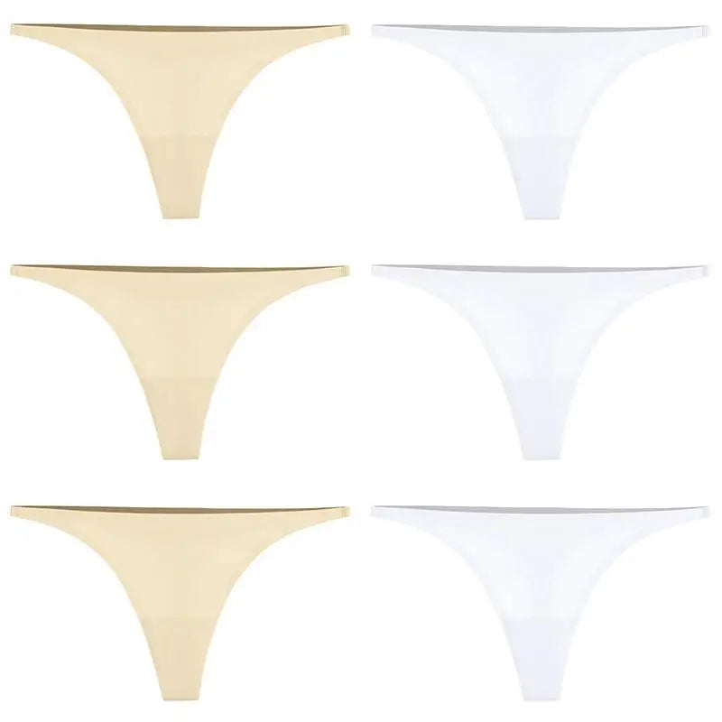 1/3/6Pcs Eis Seide Nahtlose Tangas Höschen für Frauen Sexy V-Taille G-String Bikini Weibliche weiche Atmungsaktive Unterwäsche