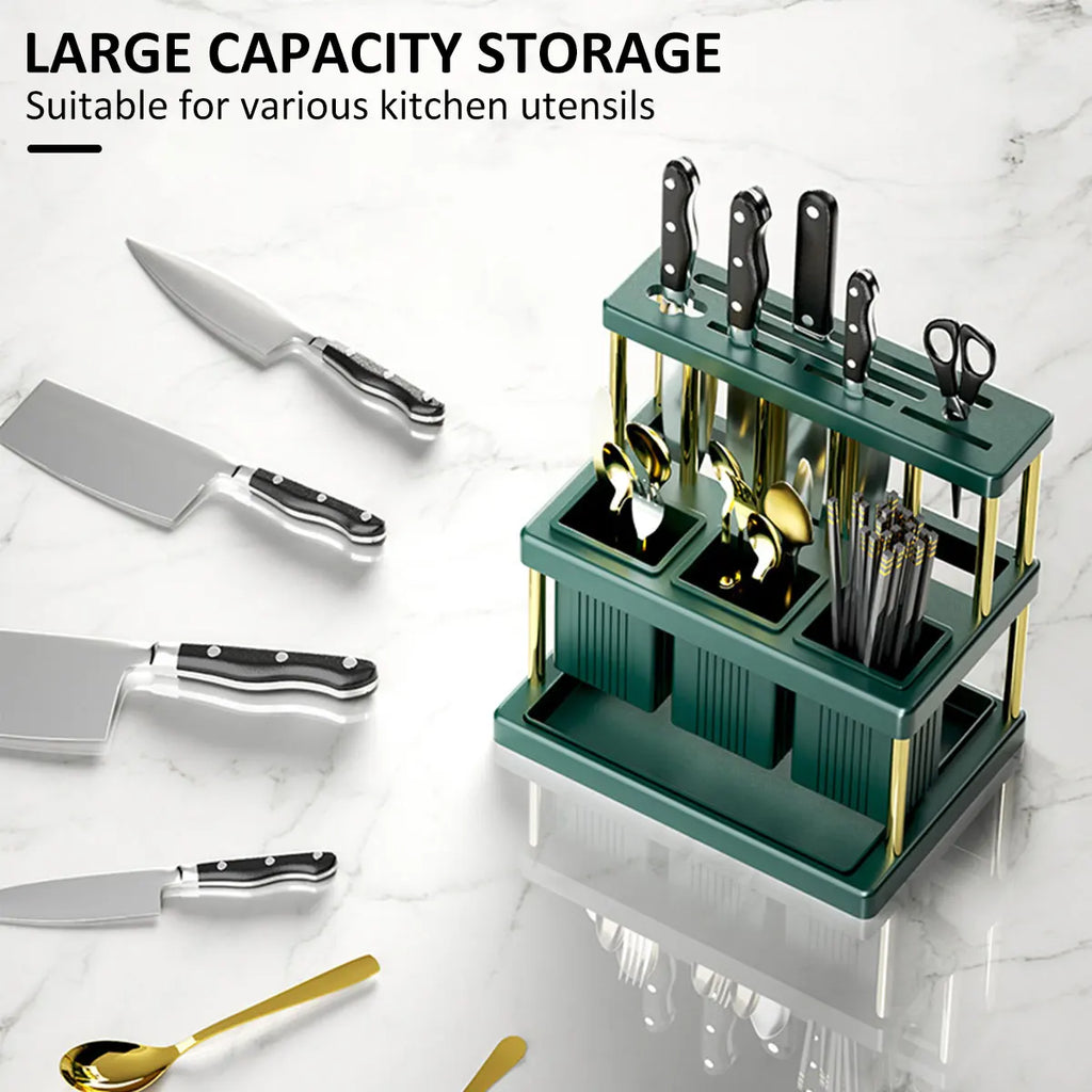 Küche Messer Halter Multifunktions Cutter und Besteck Abtropffläche Rack PP Platzsparende Küche Utensil Organizer Rack Neue