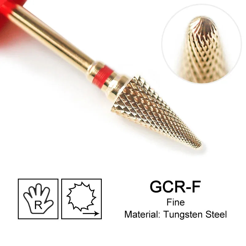 Nagel Bohrer Bits Hartmetall Große Kegel Elektrische Fräser Gel Polish Remover Schleifen Werkzeuge DIY Zubehör Liefert