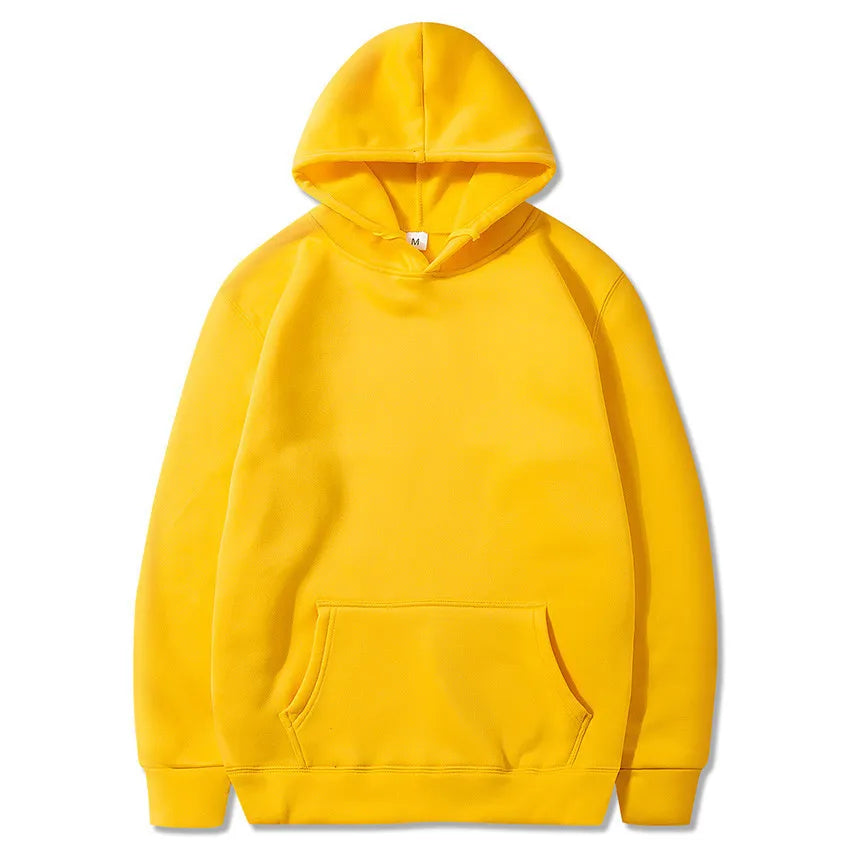 Damen Einfarbige Kapuzenpullover mit Taschen Sport Fitness Sweatshirts Modische Lässige Pullover in Verschiedenen Farben