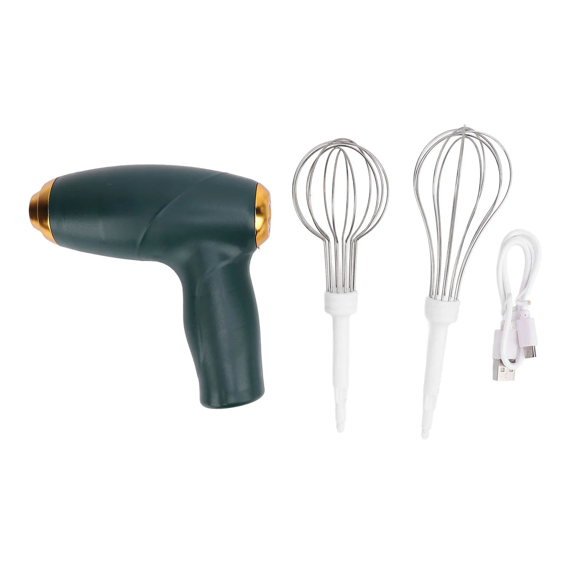 Handgehaltener Elektrischer Eierschläger mit 3 Geschwindigkeiten, Doppelstab-Ladegerät, Küchenmixer, Eiweiß-Mixer, Butter-Creme-Kuchen-Maker-Maschine