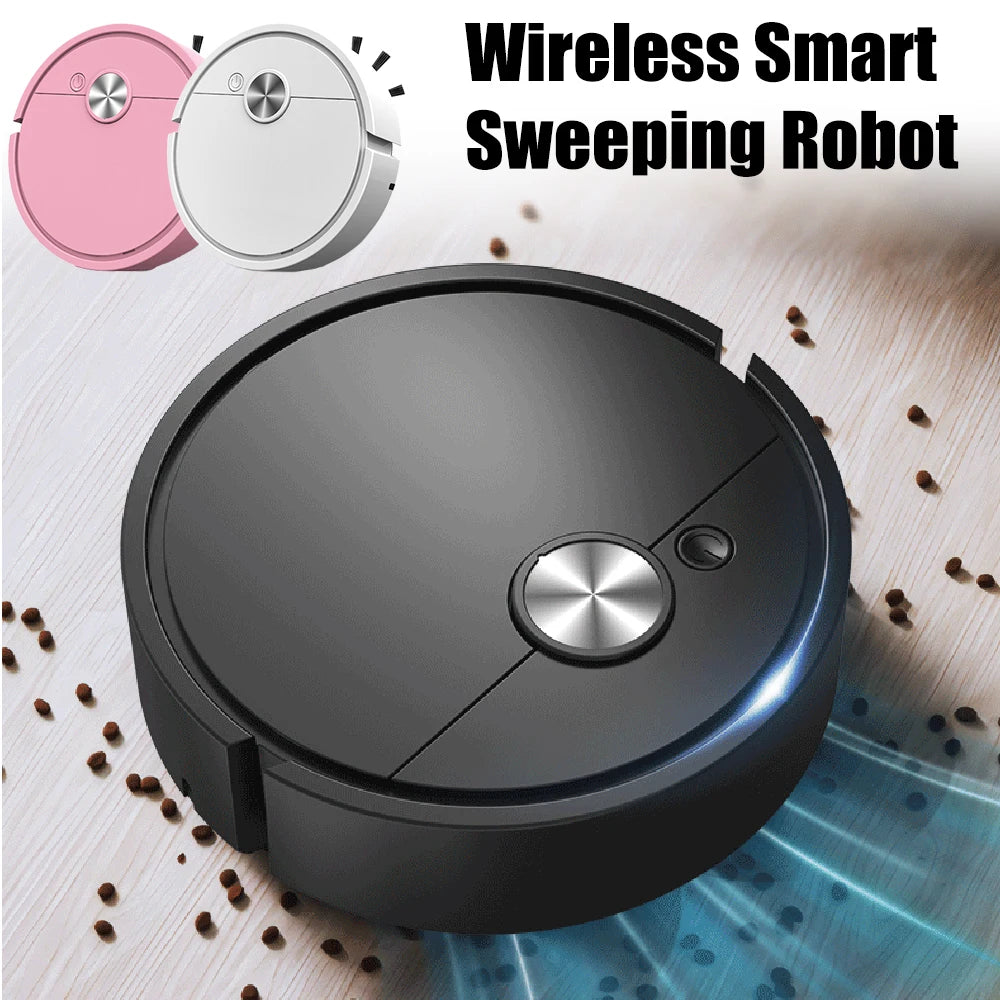 3-in-1-Smart-Kehrroboter, kabelloser Assistent, Wischreiniger, einfach zu bedienende Mini-Reinigungsmaschine für Teppiche, Hartböden, Tierhaare