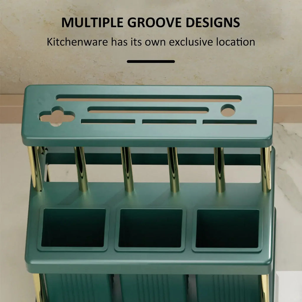 Küche Messer Halter Multifunktions Cutter und Besteck Abtropffläche Rack PP Platzsparende Küche Utensil Organizer Rack Neue